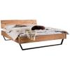Bett Fossoli, Wildeiche 140x200 Cm - Wildeiche/Anthrazit, MODERN, Holz (140/200cm) - Hasena