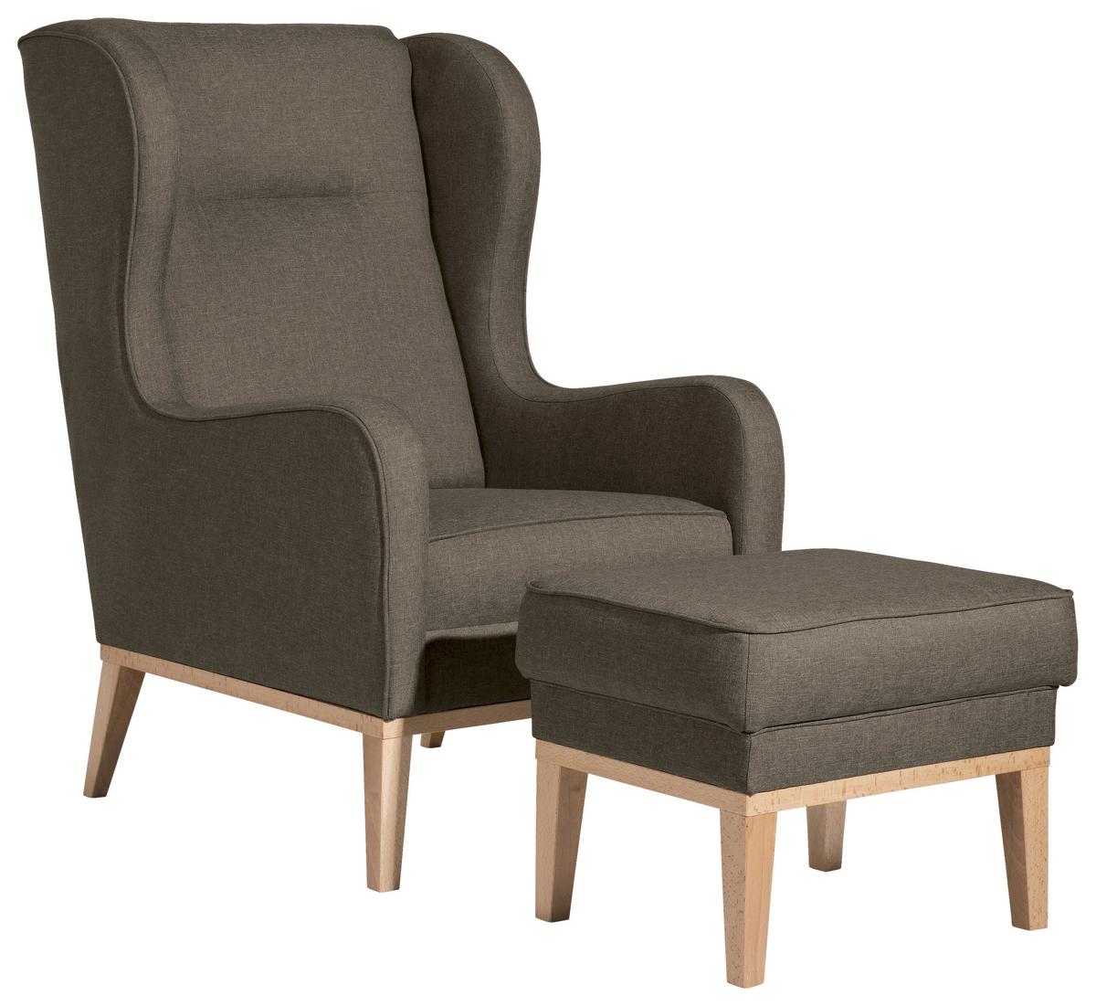 Ohrensessel Angelo - Naturfarben/Sahara, KONVENTIONELL, Textil (66/104/78cm) - Max Winzer