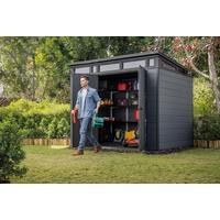 ZAHRADNÍ DOMEK CORTINA 9X7 - tmavě šedá, plast (279/218/226cm)