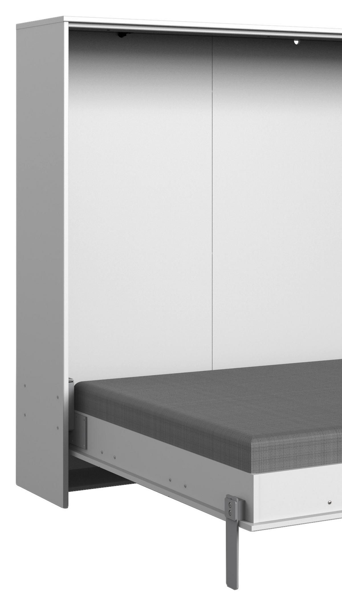 Schrankbett Mit Lattenrost 140x200 Cm Juist Weiß - Weiß, KONVENTIONELL, Holz/Holzwerkstoff (140/200cm) - MID.YOU