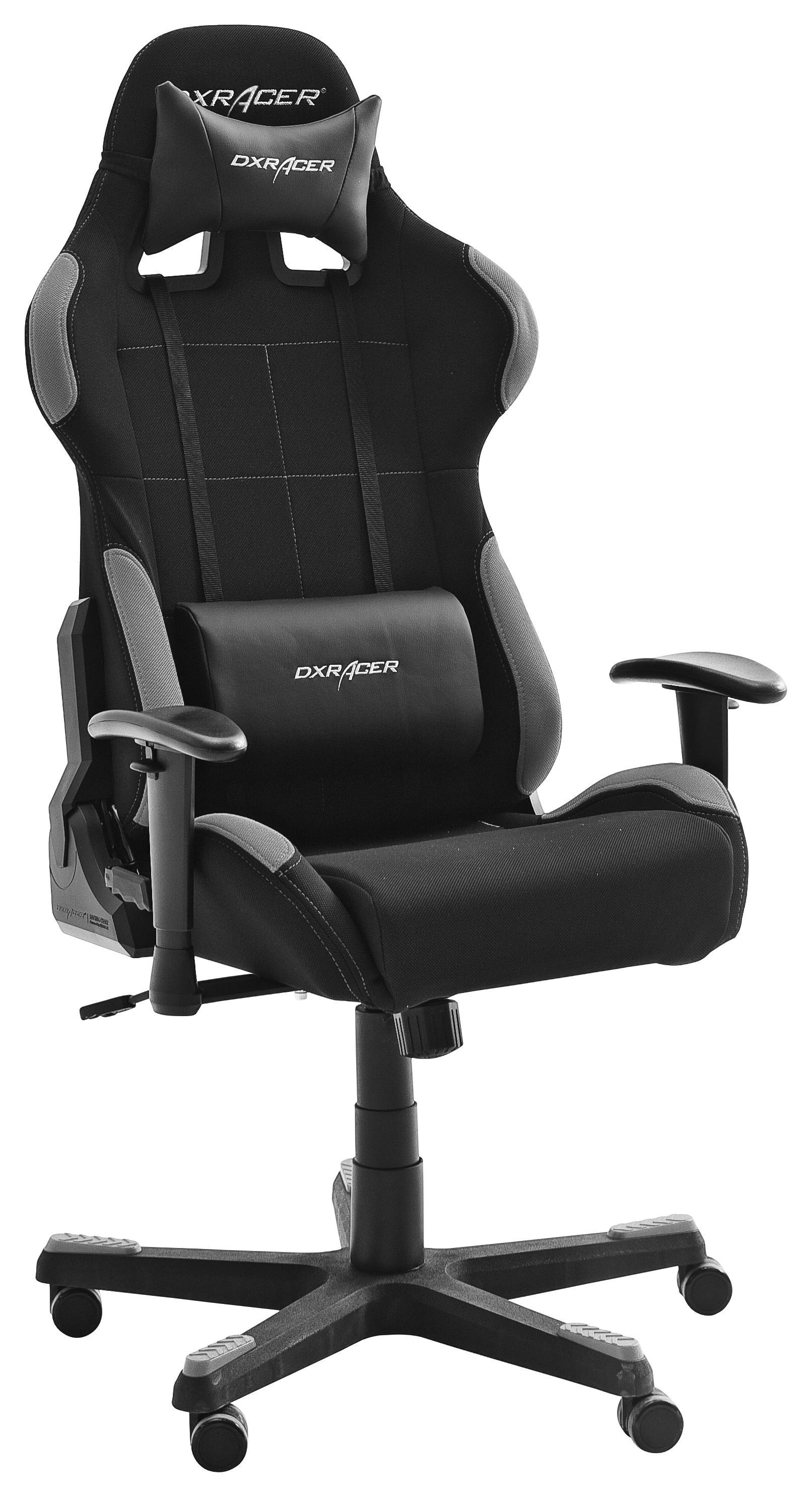 Gamer szék Racer 5 - Szürke/Fekete, modern, Műanyag/Textil (74/123-132/52cm) - Dxracer