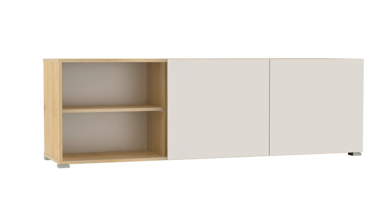 Phonotisch Tyler 3 Kaschmir/Eiche Artisan 175 cm - Kaschmir/Silberfarben, MODERN, Holzwerkstoff (175/55,5/44,2cm)