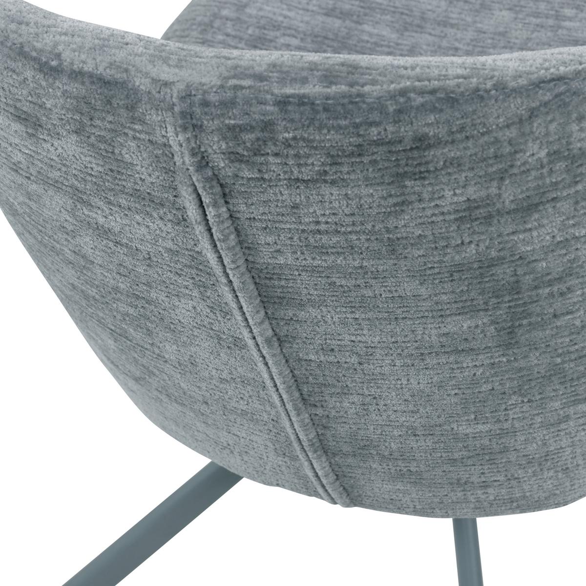 STUHL-SET Femke Blau B: 58cm - Blau, MODERN, Textil/Metall (58/80/65cm) - Livetastic