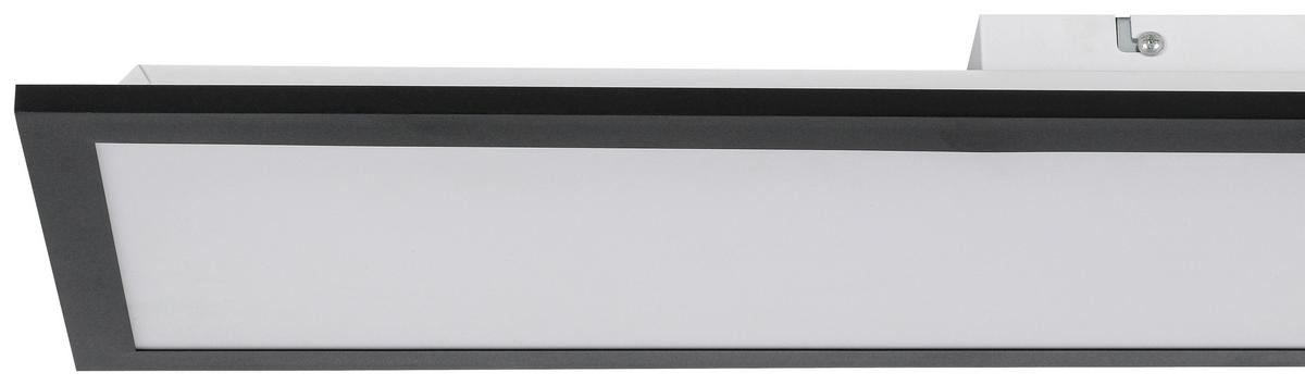 STROPNÉ LED SVIETIDLO JUO - čierna/biela, Modern, kov/plast (80/20/6,5cm) - Mömax