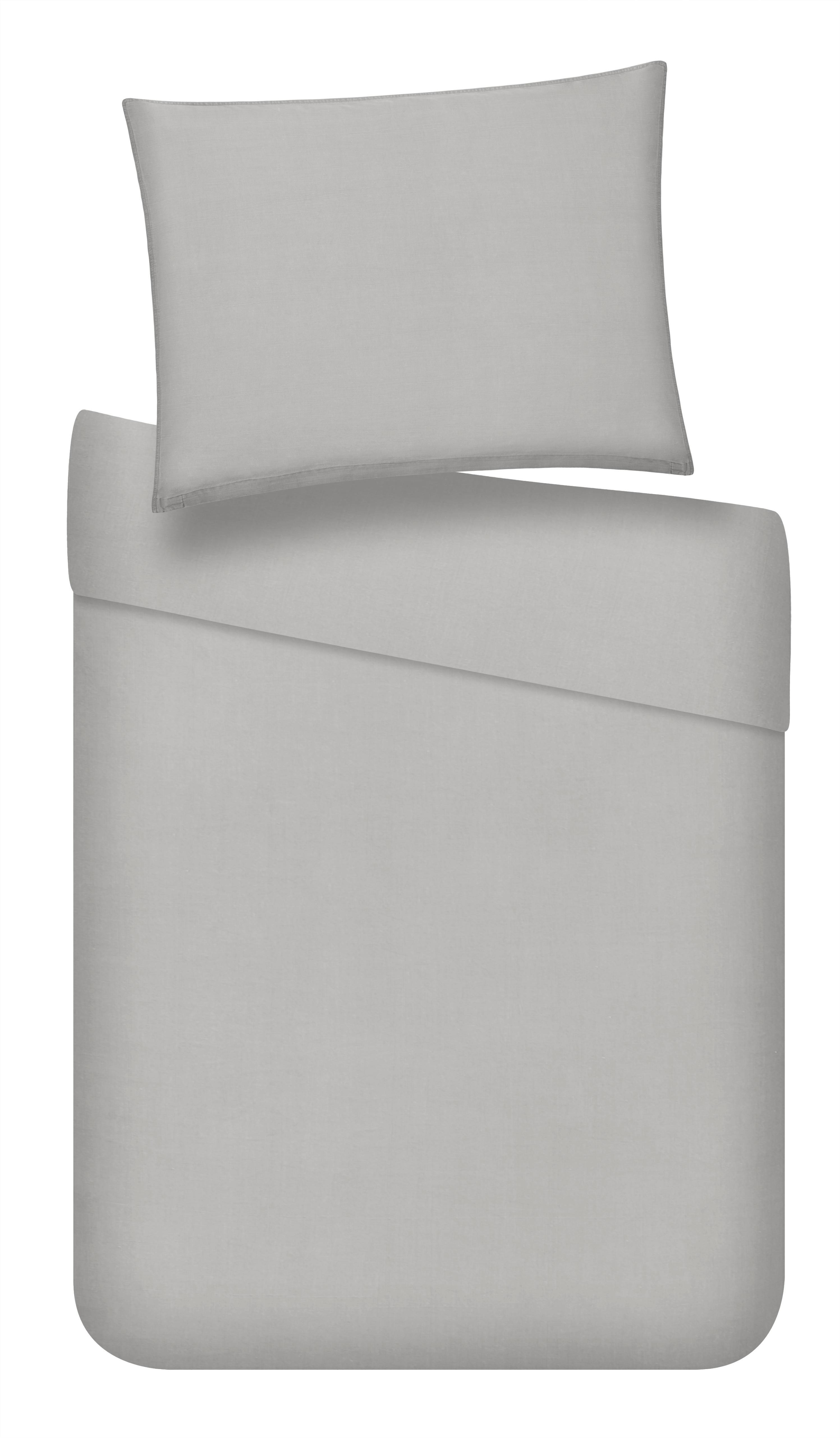 POVLEČENÍ Stone Washed, 140/200cm - světle šedá, Romantický / Rustikální, textil (140/200cm) - Modern Living