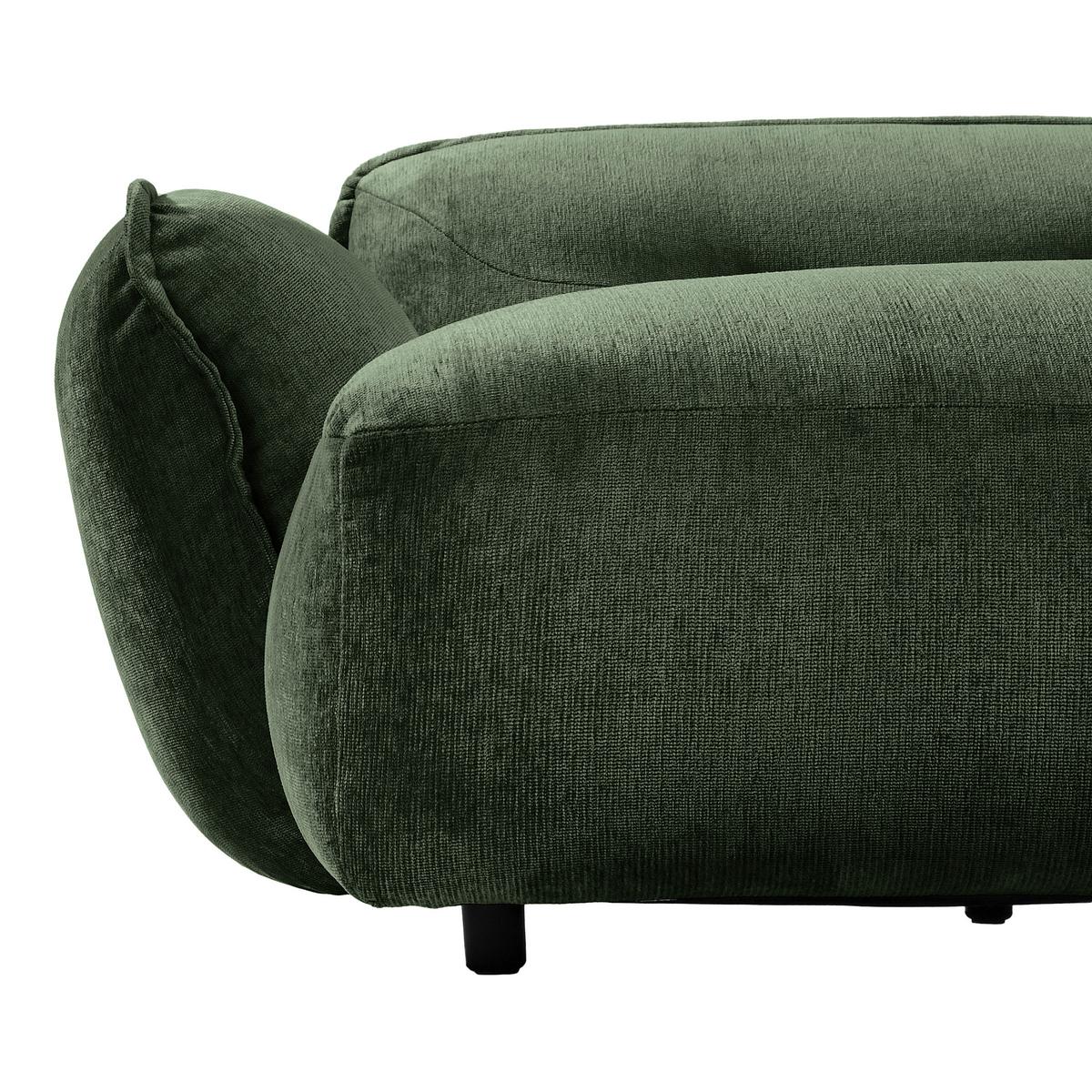 XXL-Sessel Fluffy, Dunkelgrün B: 182 cm - Dunkelgrün/Schwarz, MODERN, Textil (182/87/184cm) - Trendmanufaktur