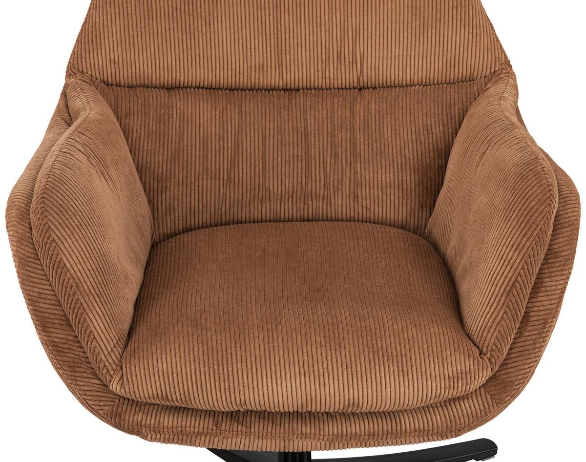 Sesselset Tabbe - Schwarz/Kupferfarben, MODERN, Textil (76/110/88,5cm) - Livetastic