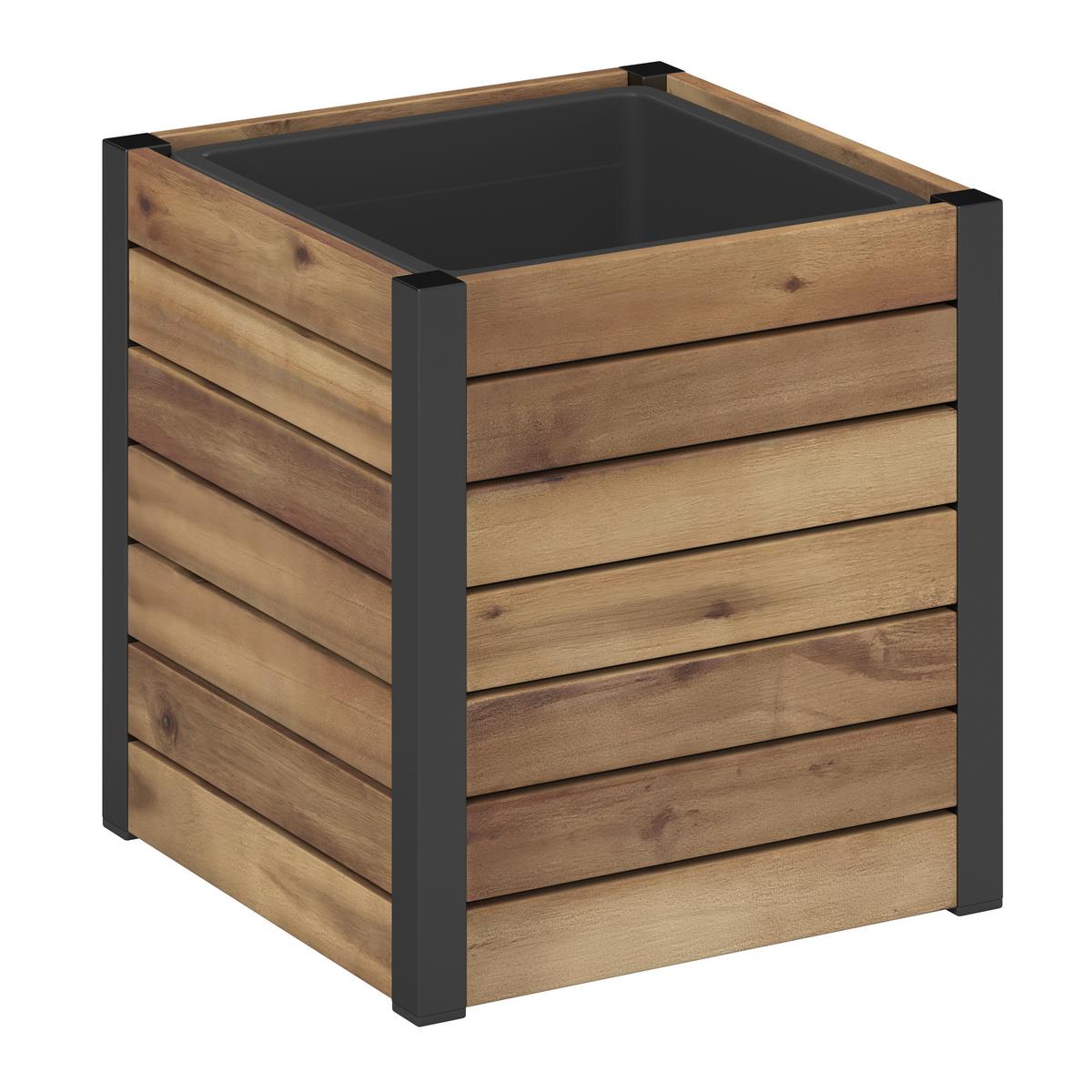 VYVÝŠENÝ ZÁHON CHRISTO 1 - černá/barvy akácie, Natur, dřevo/plast (32/34/32cm) - Mömax