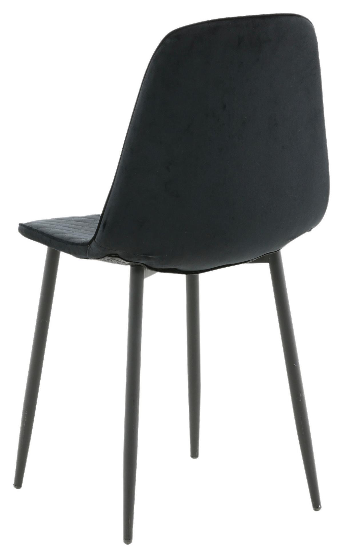 Stuhl-set Polar - Schwarz, Design, Textil/Metall (44/86/52cm) - Livetastic