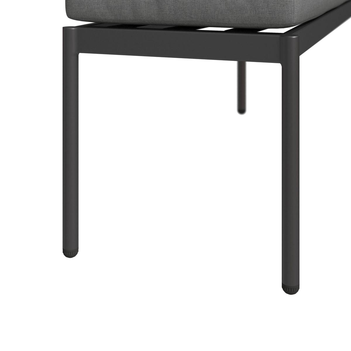 Loungegarnitur Kaunas - Dunkelgrau/Anthrazit, MODERN, Glas/Textil (183/241cm) - Beldano