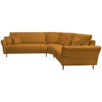 Ecksofa Vanilla Goldfarben S: 294x256 cm - Goldfarben/Schwarz, Design, Textil (294/256cm) - Livetastic