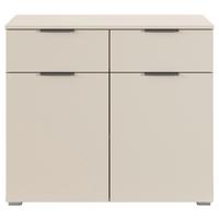 Kommode Modern 93 cm Alabama Super Champagner - Champagner/Alufarben, MODERN, Holzwerkstoff (93/81/42cm)