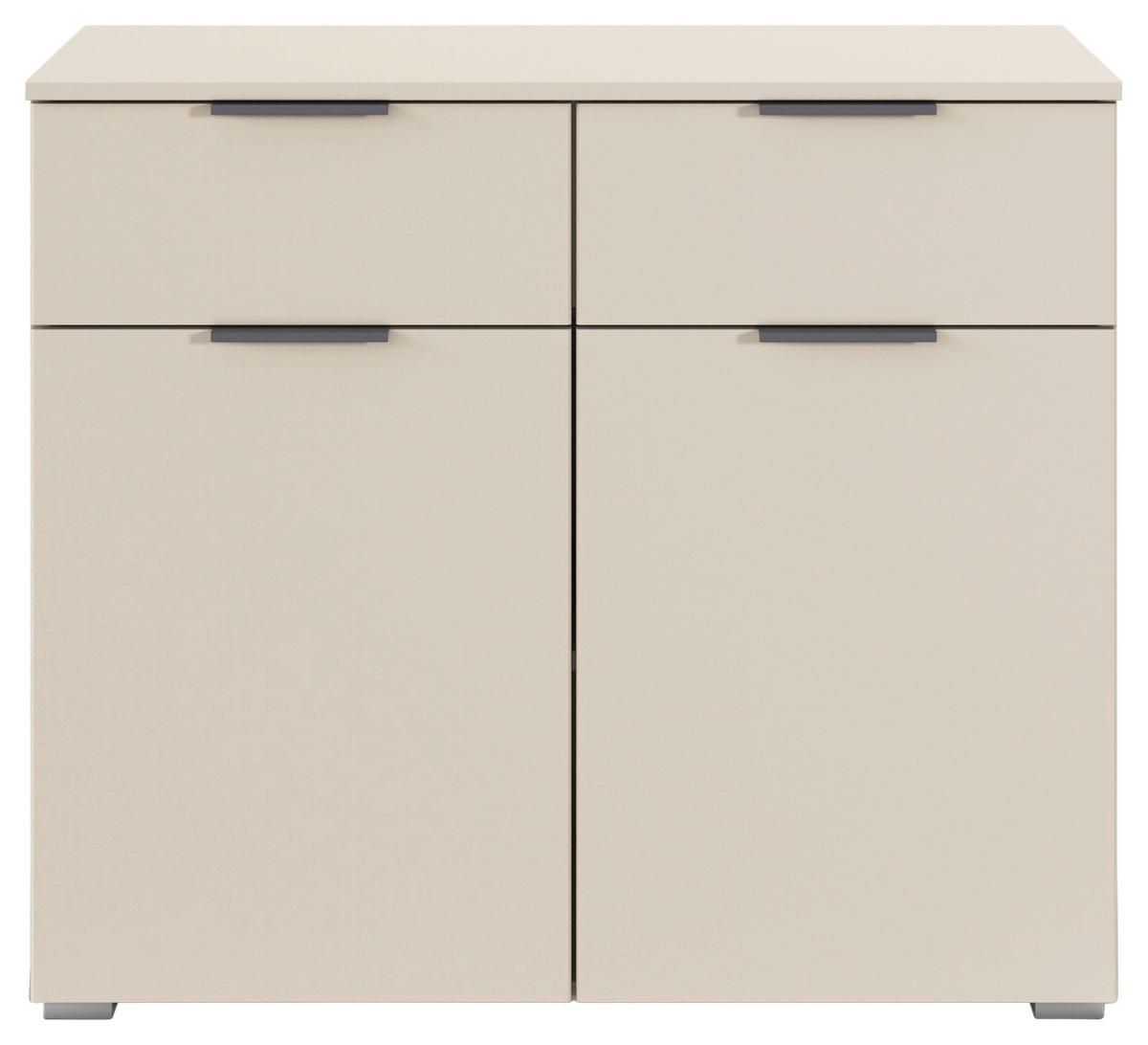 Kommode Modern 93 cm Alabama Super Champagner - Champagner/Alufarben, MODERN, Holzwerkstoff (93/81/42cm)