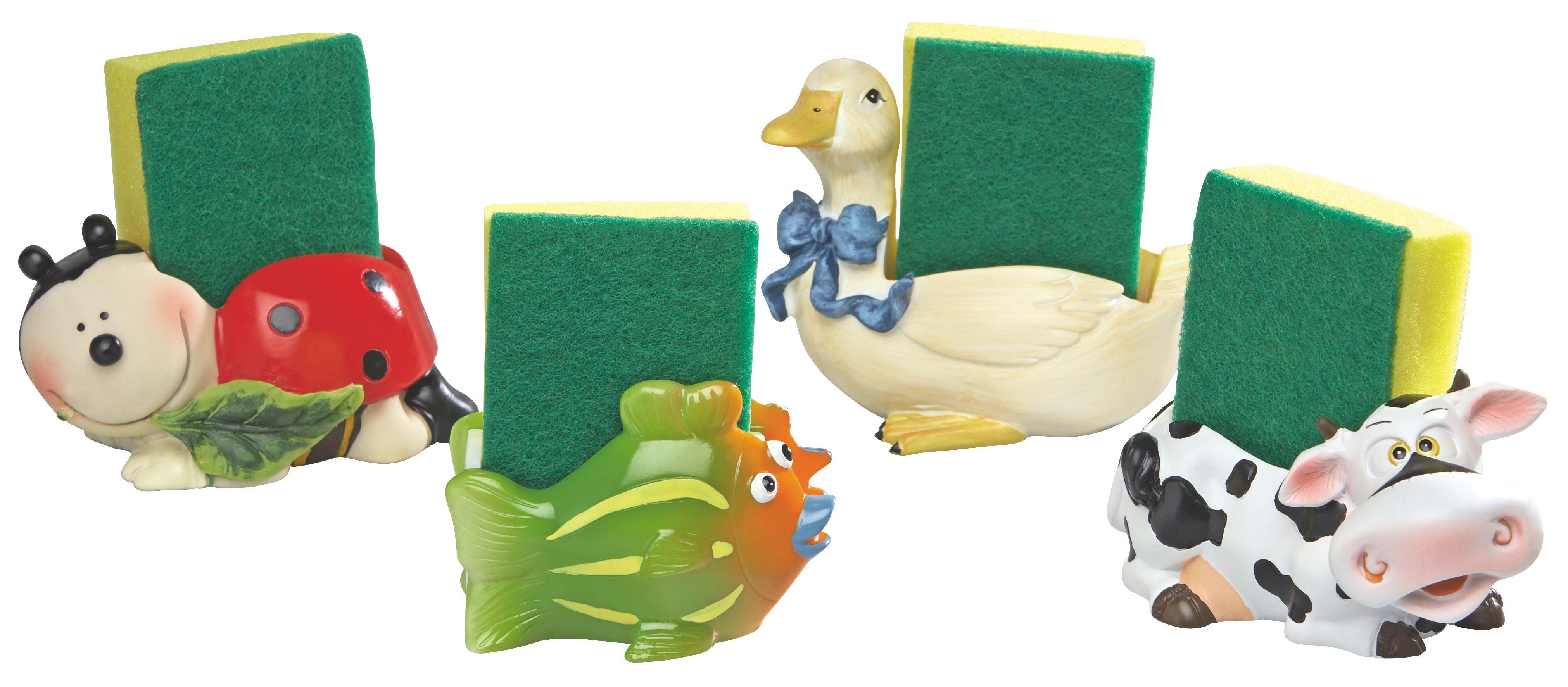 Szivacstartó Kerámia - konvencionális, Kerámia/Textil (10,5/8,5/10cm)