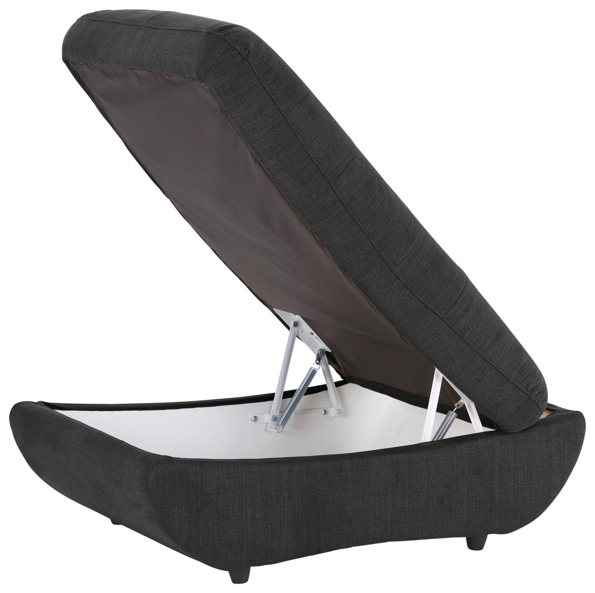 Hocker Park - Anthrazit/Schwarz, MODERN, Textil (107/75cm) - Luca Bessoni