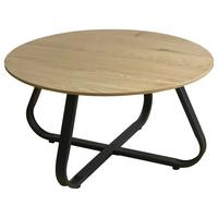 KONFERENČNÝ STOLÍK LENNOX - čierna/prírodná farba, Modern, kov/kompozitné drevo (80/38cm) - Mömax