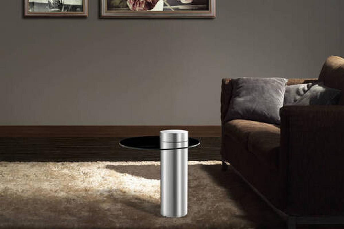 Beistelltisch Mit Glasplatte Rund Ontario, Grau/silber - Silberfarben/Grau, MODERN, Glas/Metall (46/46/52cm) - Kayoom