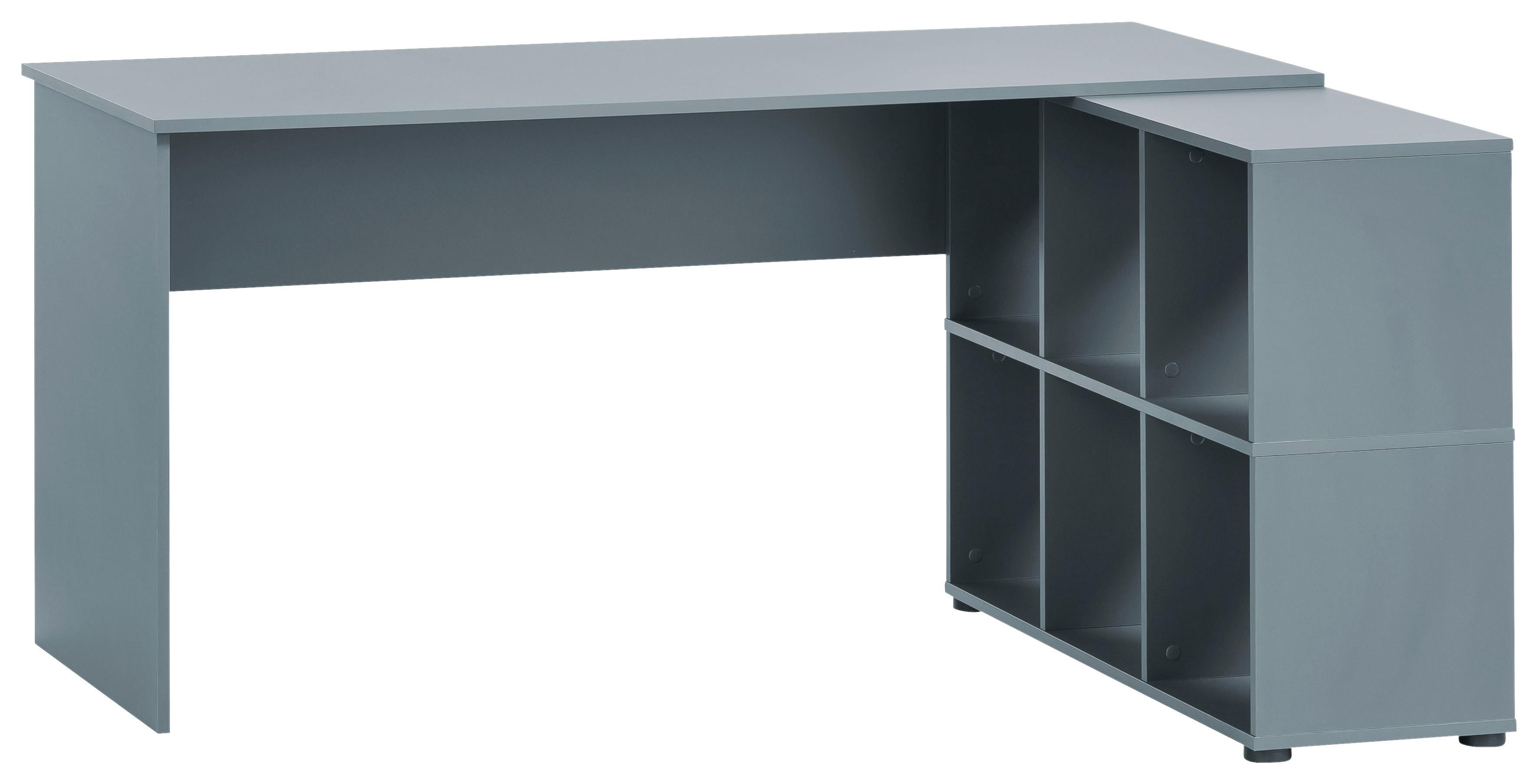Schreibtisch Serie 500 Blau B: 150 cm - Blau, MODERN, Holzwerkstoff (150/73,6/121,6cm) - MID.YOU
