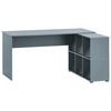 Schreibtisch Serie 500 Blau B: 150 cm - Blau, MODERN, Holzwerkstoff (150/73,6/121,6cm) - MID.YOU