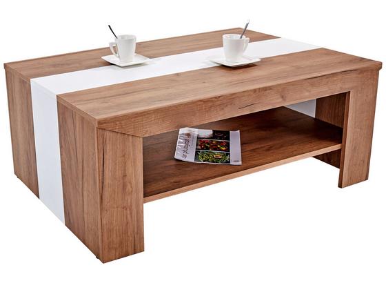 Konferenčný Stolík Madras - farby dubu/biela, Konvenčný, kompozitné drevo (110/40/70cm) Konferenčný Stolík Madras - farby dubu/biela, Konvenčný, kompozitné drevo (110/40/70cm)