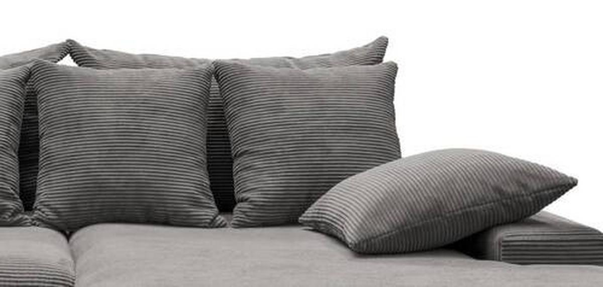 Ecksofa Avellino Grau S: 278/200 Cm - Schwarz/Grau, MODERN, Textil (278/200cm) - Livetastic