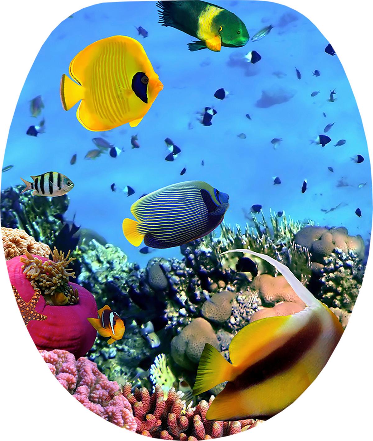 Wc-ülőke Pacific - kék, Modern, faalapú anyag (38/5/45cm)