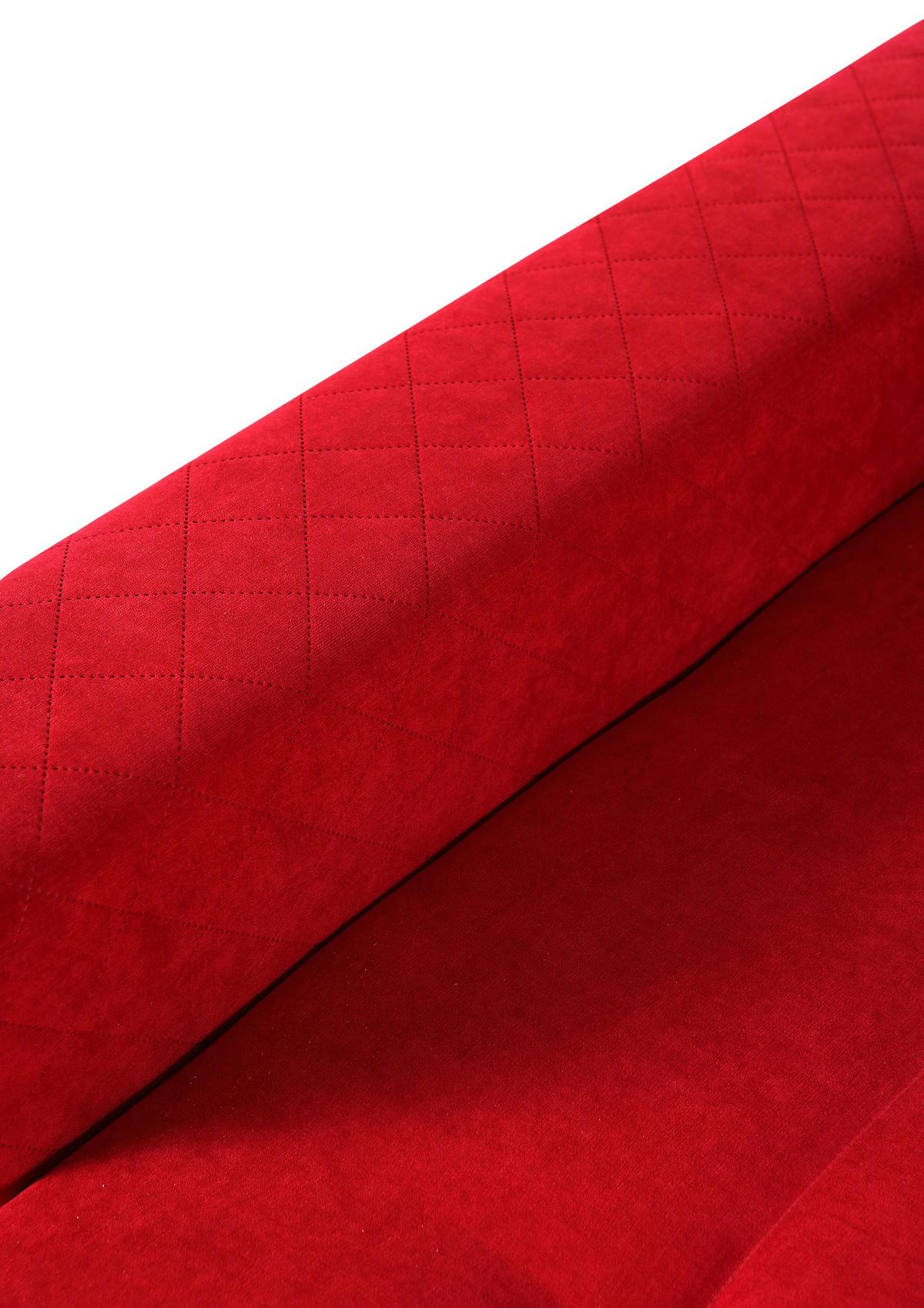 Ecksofa Barkley - Rot/Schwarz, KONVENTIONELL, Textil (176/243cm) - MID.YOU