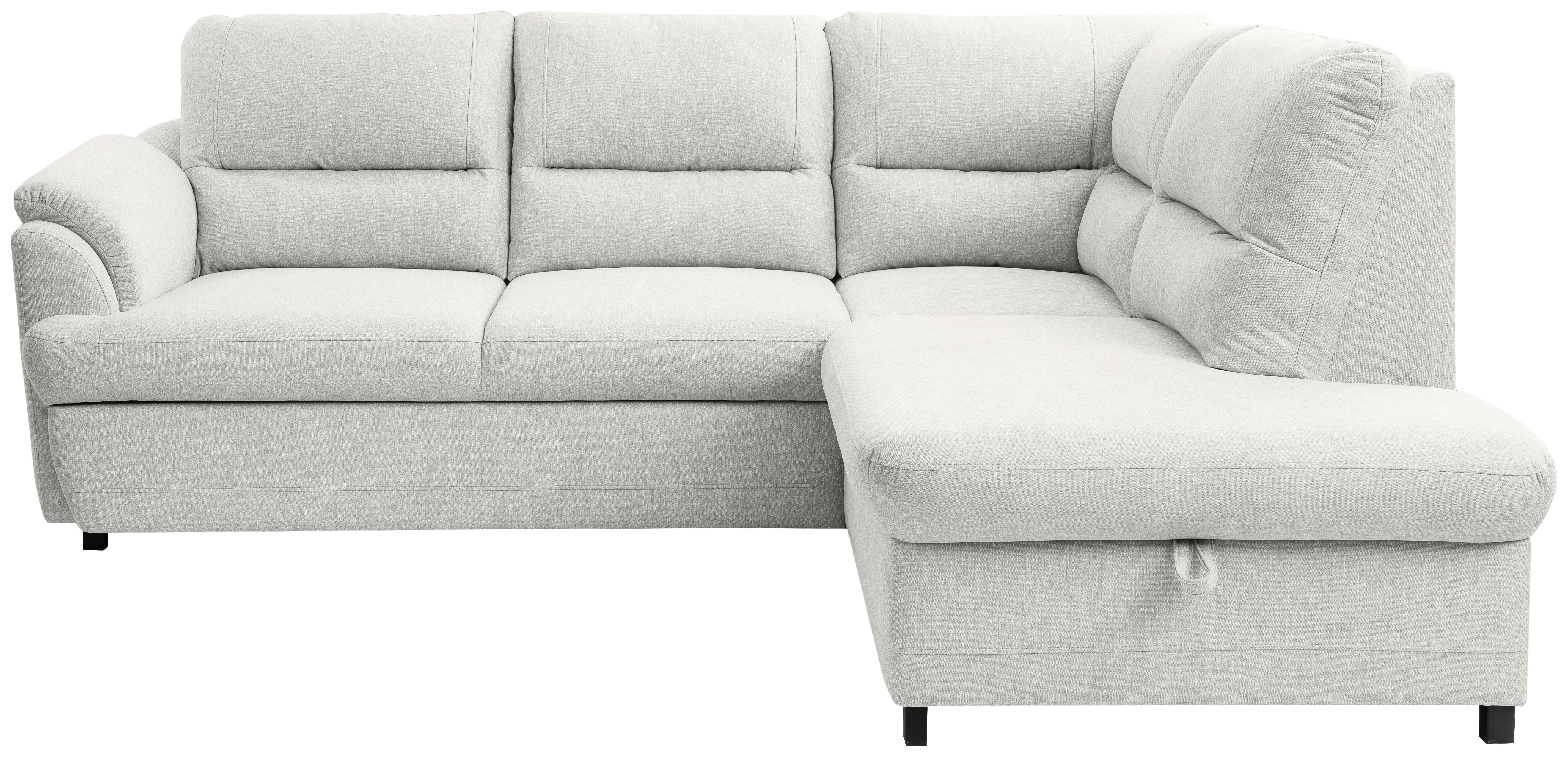 Ecksofa Gusto Ecru S: 240x200 cm - Ecru/Greige, Basics, Textil (240/200cm)