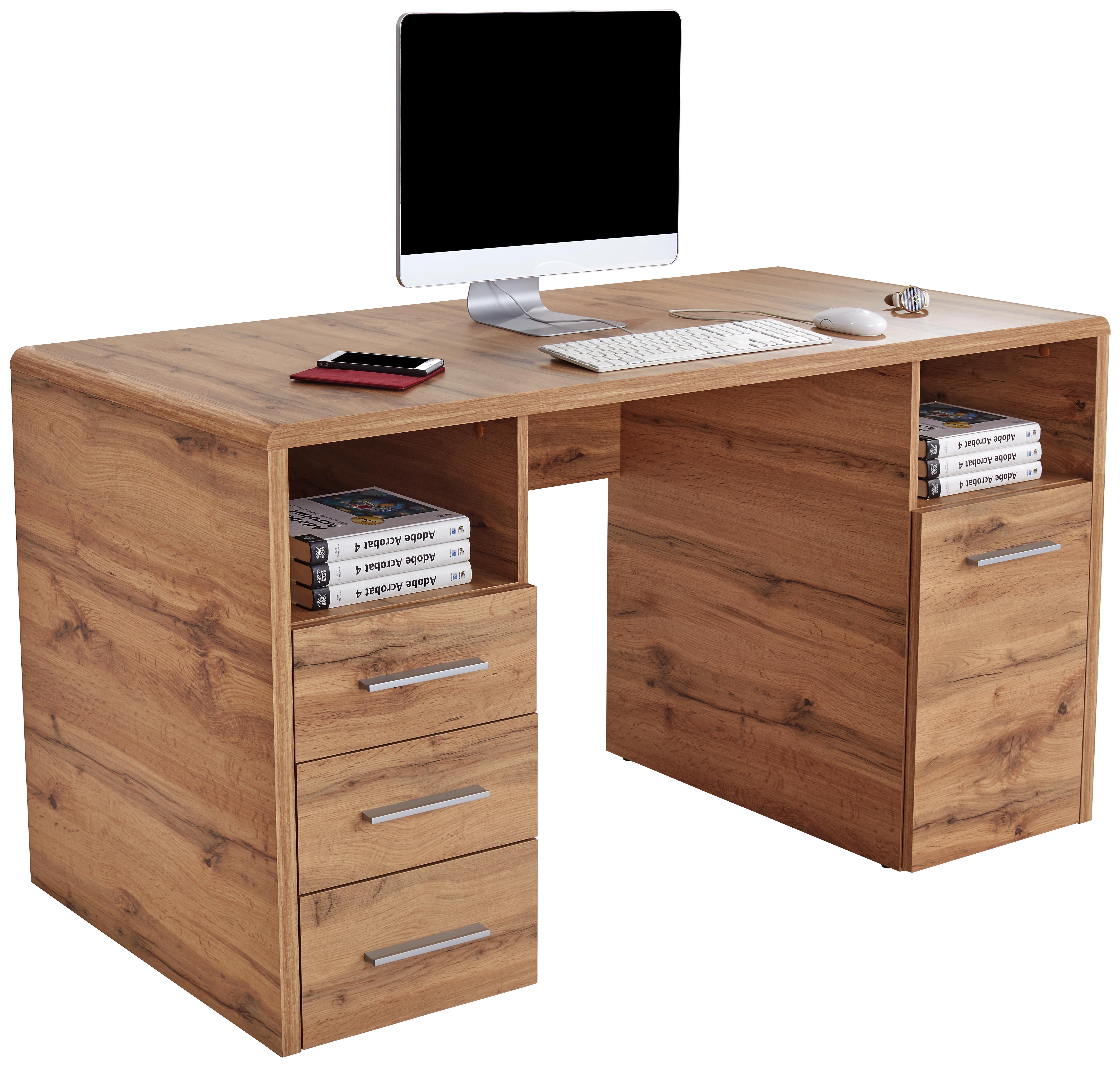 Íróasztal Fontana FTB05 - Tölgyfa, modern, Faalapú anyag (150/75,5/60cm)