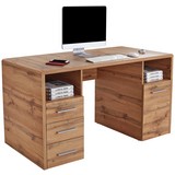 Schreibtisch mit Stauraum B: 150cm H: 75,5cm Eiche Dekor - Eichefarben, MODERN, Holzwerkstoff (150/75,5/60cm)