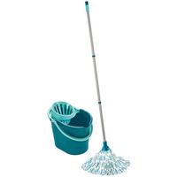 Bodenreinigungsset Classic Mop, 4--Teilig. - Türkis/Weiß, Basics, Kunststoff/Metall - Leifheit