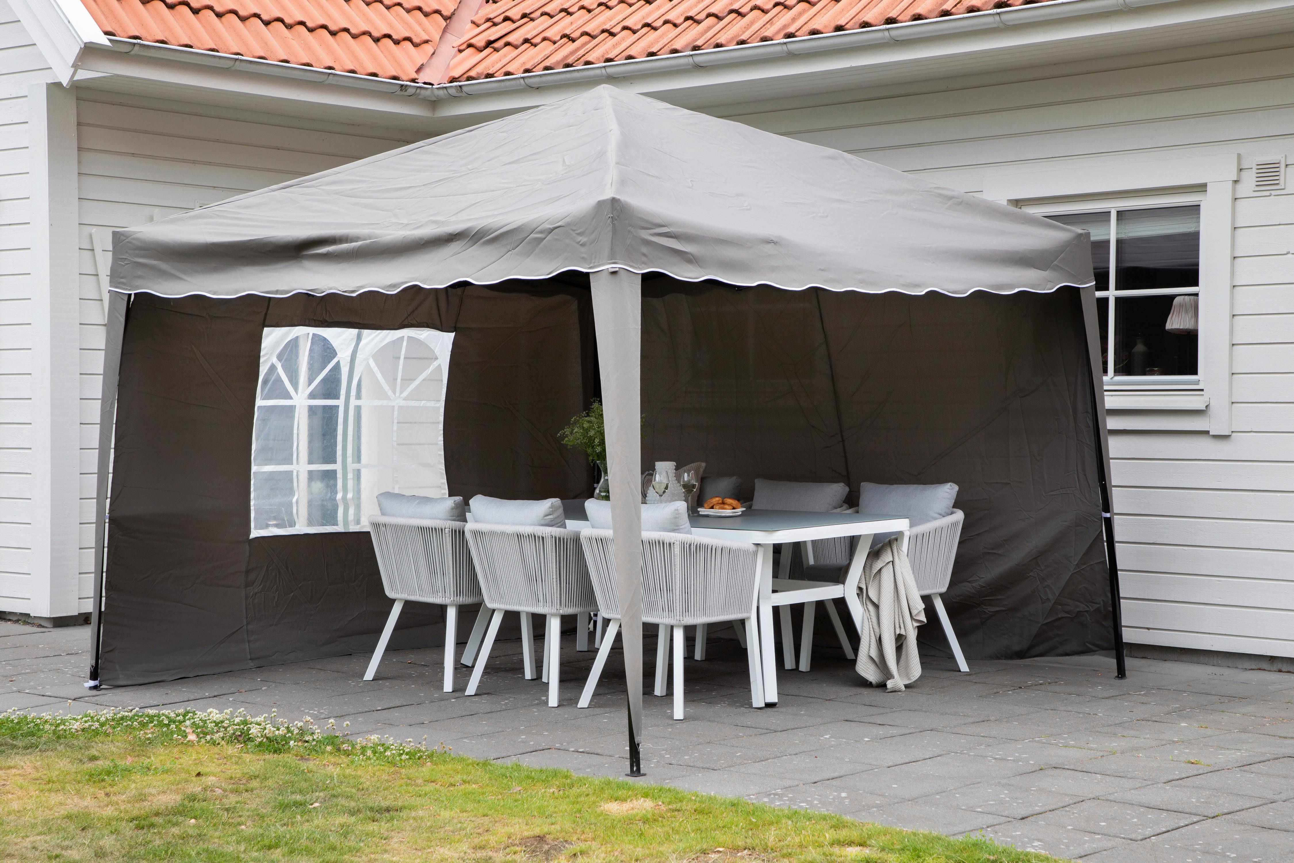 Pavillon Easy Up - Grau, KONVENTIONELL (295/250/295cm) - Gardenson