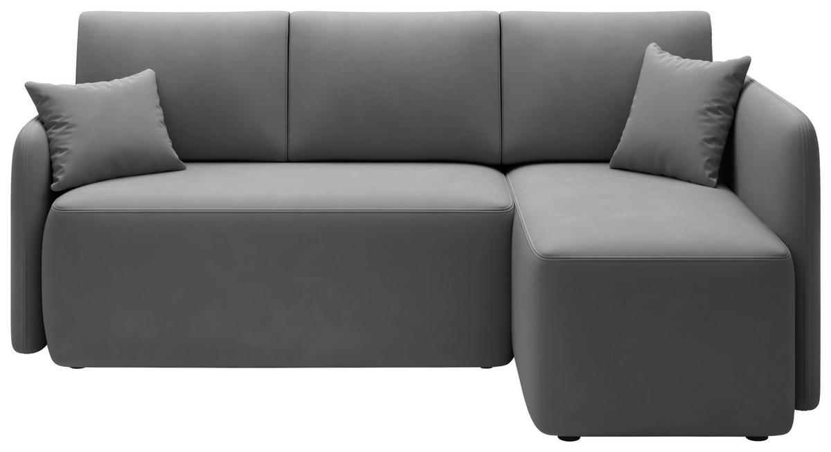 Ecksofa Hadson Grau S: 206x150 Cm - Schwarz/Grau, Design, Textil (206/150cm) - P & B