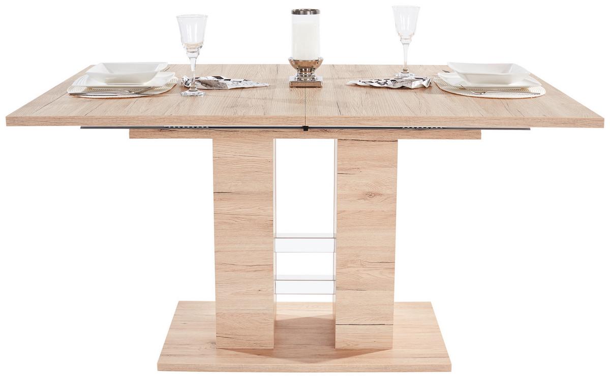 Esstisch Ausziehbar Helena 140-220x90 Cm Eiche Dekor - Eichefarben, KONVENTIONELL, Holzwerkstoff (140-220/76/90cm)