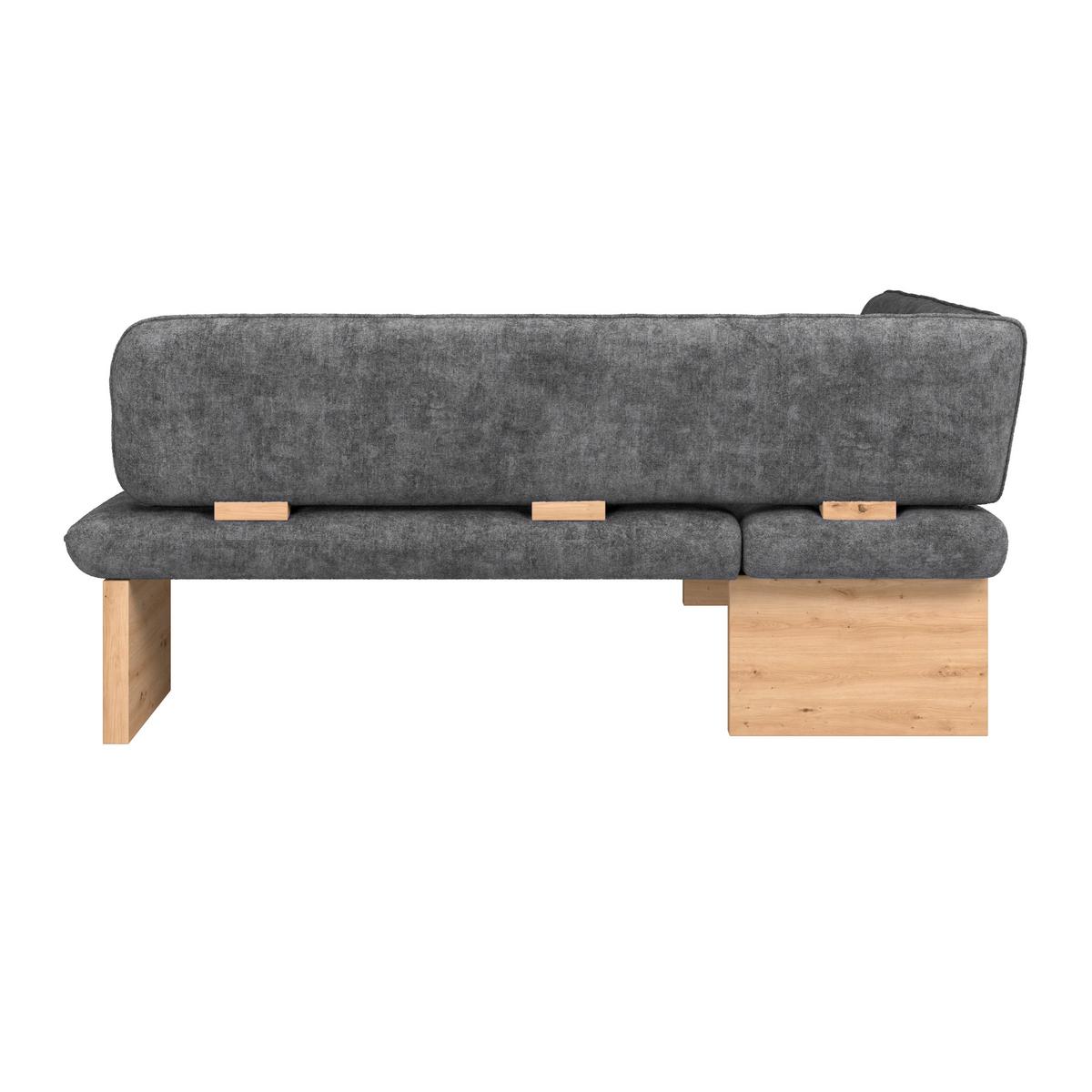 Eckbank Anthrazit Beluna II 170x212 cm - Eichefarben/Anthrazit, KONVENTIONELL, Holz/Textil (170/212cm) - James Wood