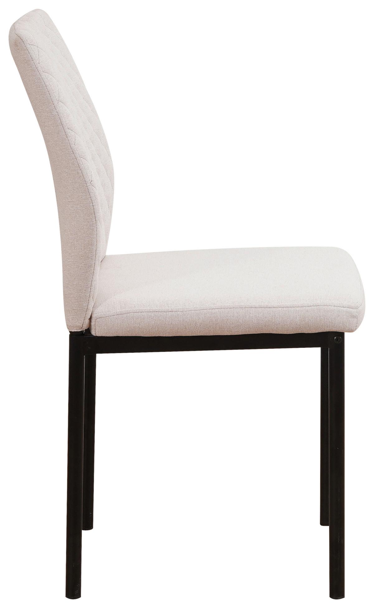 Židle MIA -CENOVÝ TRHÁK- - černá/béžová, Basics, kov/textil (44/90/56cm) - Based