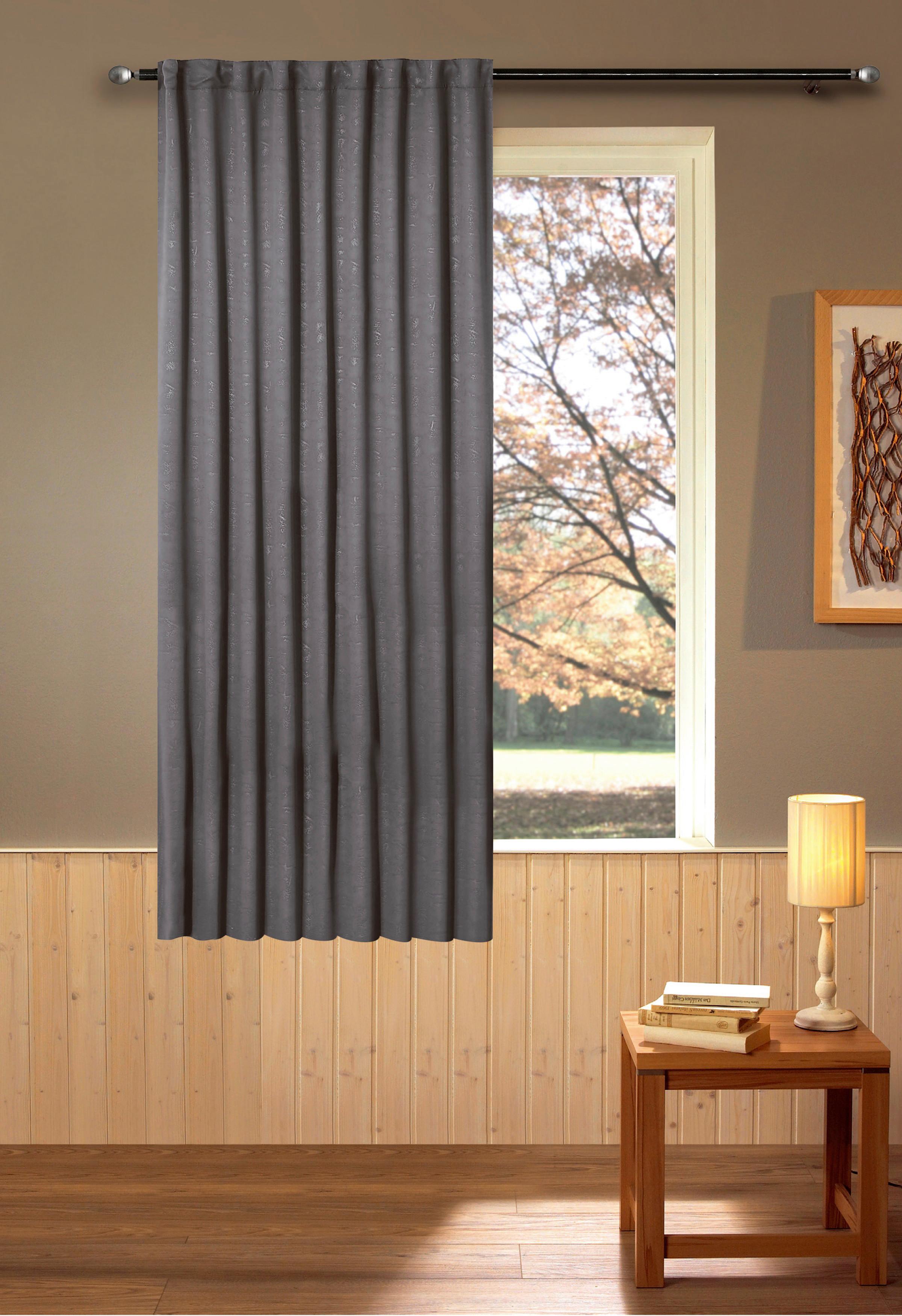 Verdunkelungsvorhang Vera - Anthrazit, ROMANTIK / LANDHAUS, Textil (135/175cm) - James Wood