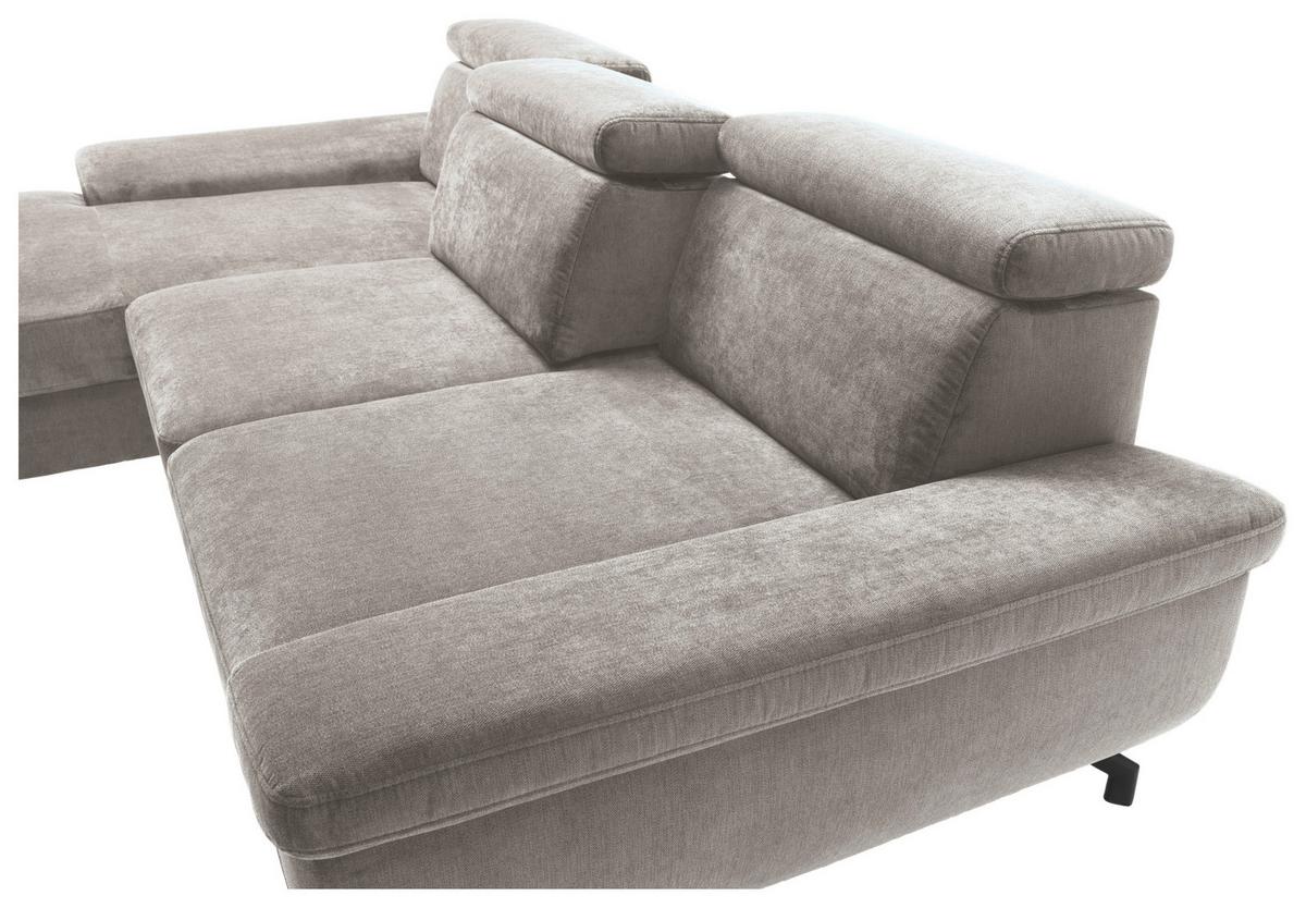 Ecksofa Rima - Silberfarben, MODERN, Textil (182/262cm) - Trendmanufaktur