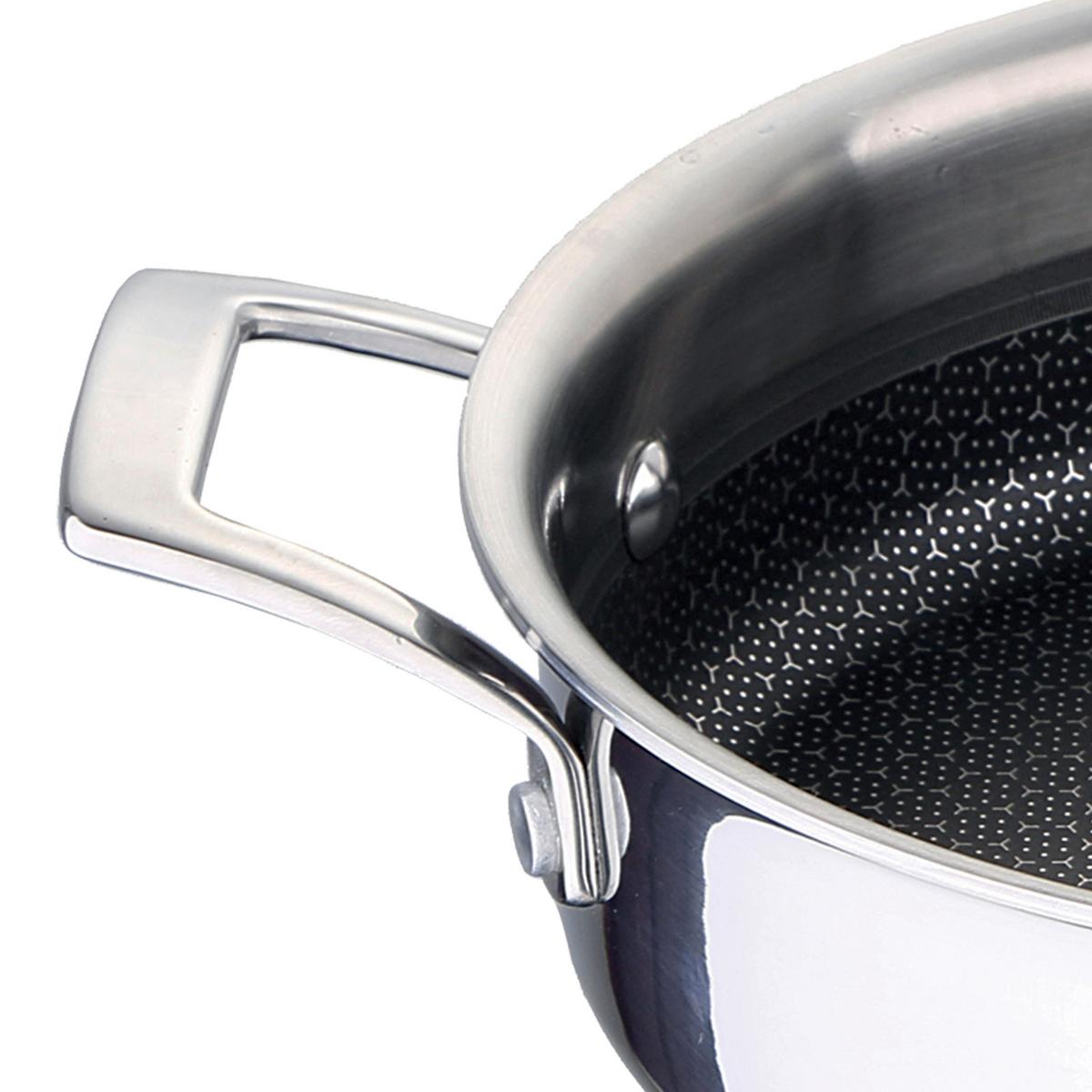 Servierpfanne Hi-Tech 3 Ø 30 cm, Edelstahl - Edelstahlfarben/Schwarz, Basics, Metall (39/30/10cm) - Masterpro