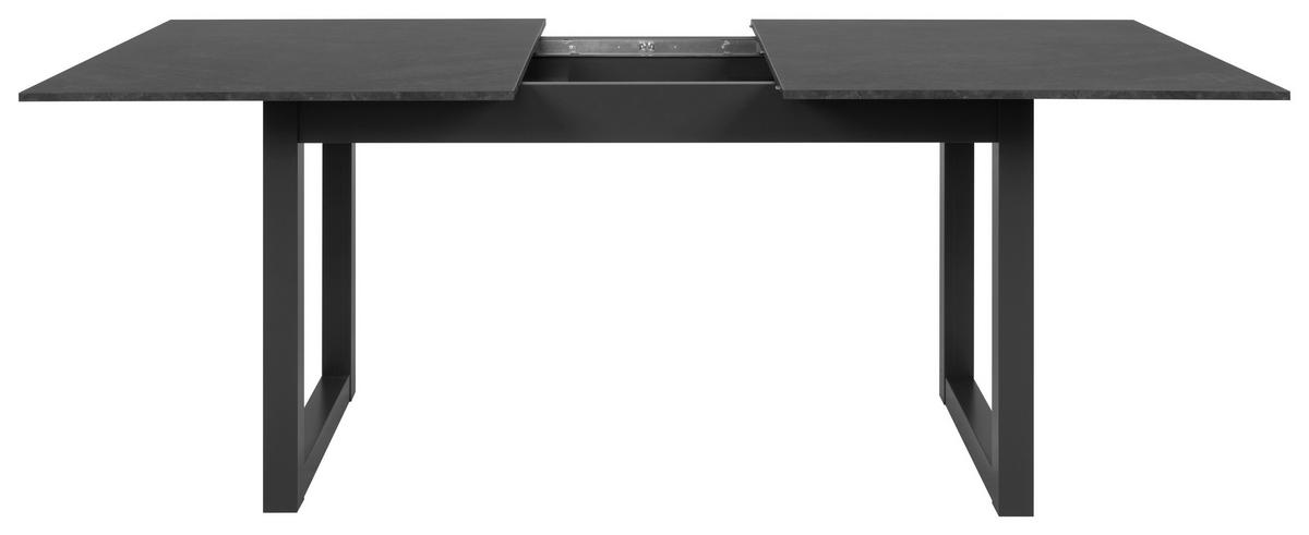 Esstisch ausziehbar Austin 160x90x75 cm Anthrazit - Schieferfarben/Anthrazit, Design, Holzwerkstoff (160/90/75cm) - MID.YOU
