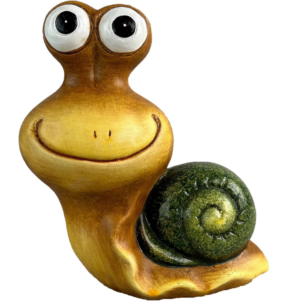 Dekor Csiga Gerald - barna/fekete, Konventionell, kerámia (15,5/8/17,8cm) - Luca Bessoni