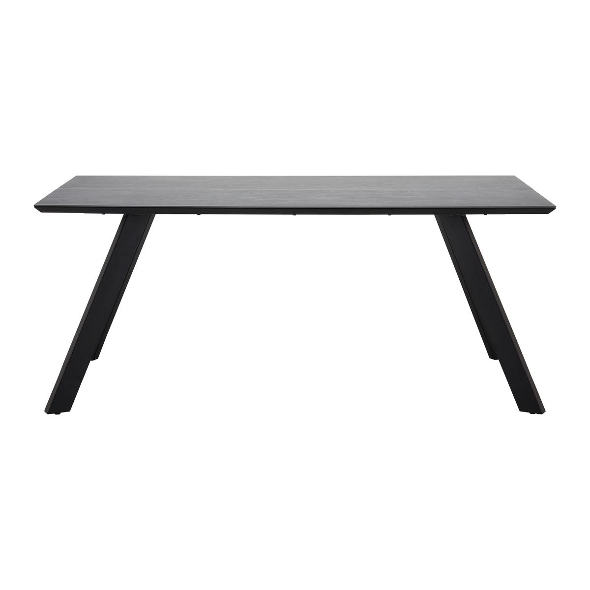 Jídelní stůl LITTA 180x90 cm - černá/tmavě šedá, Moderní, kov/dřevo (180/90/76cm) - P & B