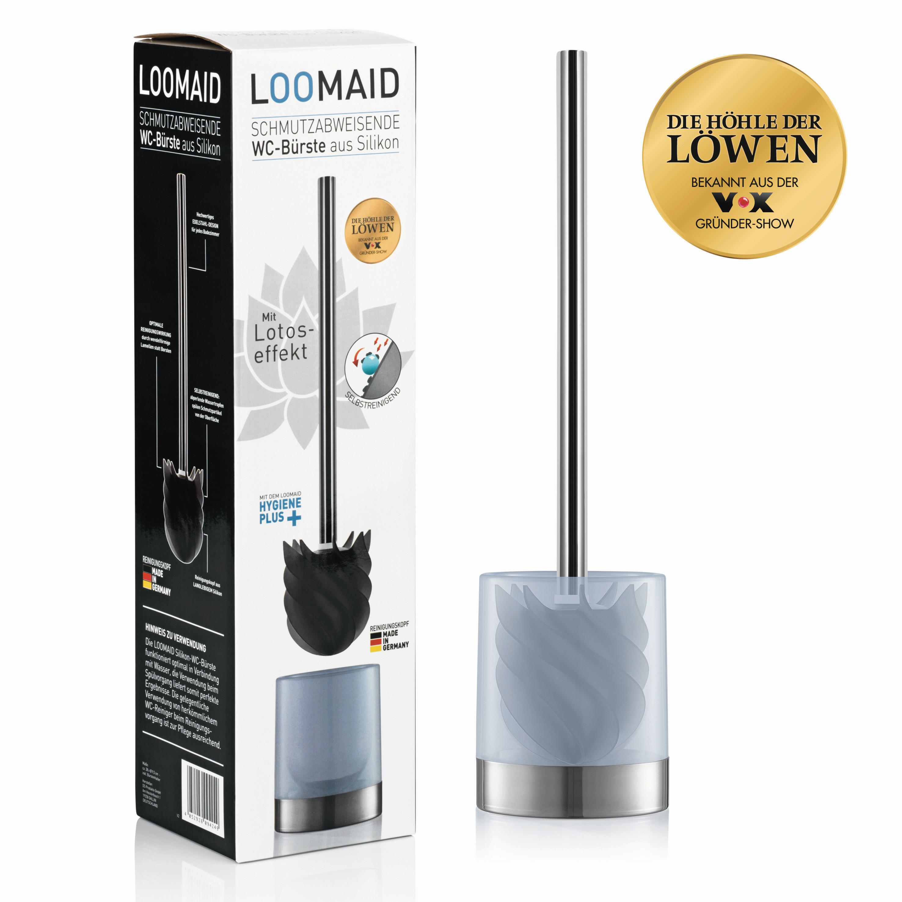 WC-Bürste Loomaid Stehend Kunststoff/Metall - Anthrazit, Basics, Kunststoff/Metall (15,50/15,50/39cm)