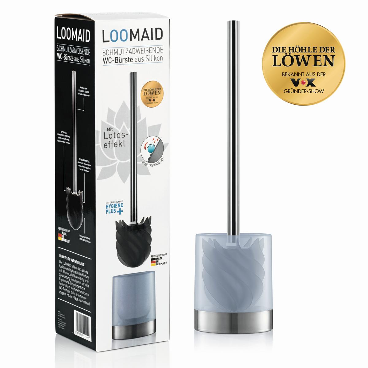 WC-Bürste Loomaid Stehend Kunststoff/Metall - Anthrazit, Basics, Kunststoff/Metall (15,50/15,50/39cm)