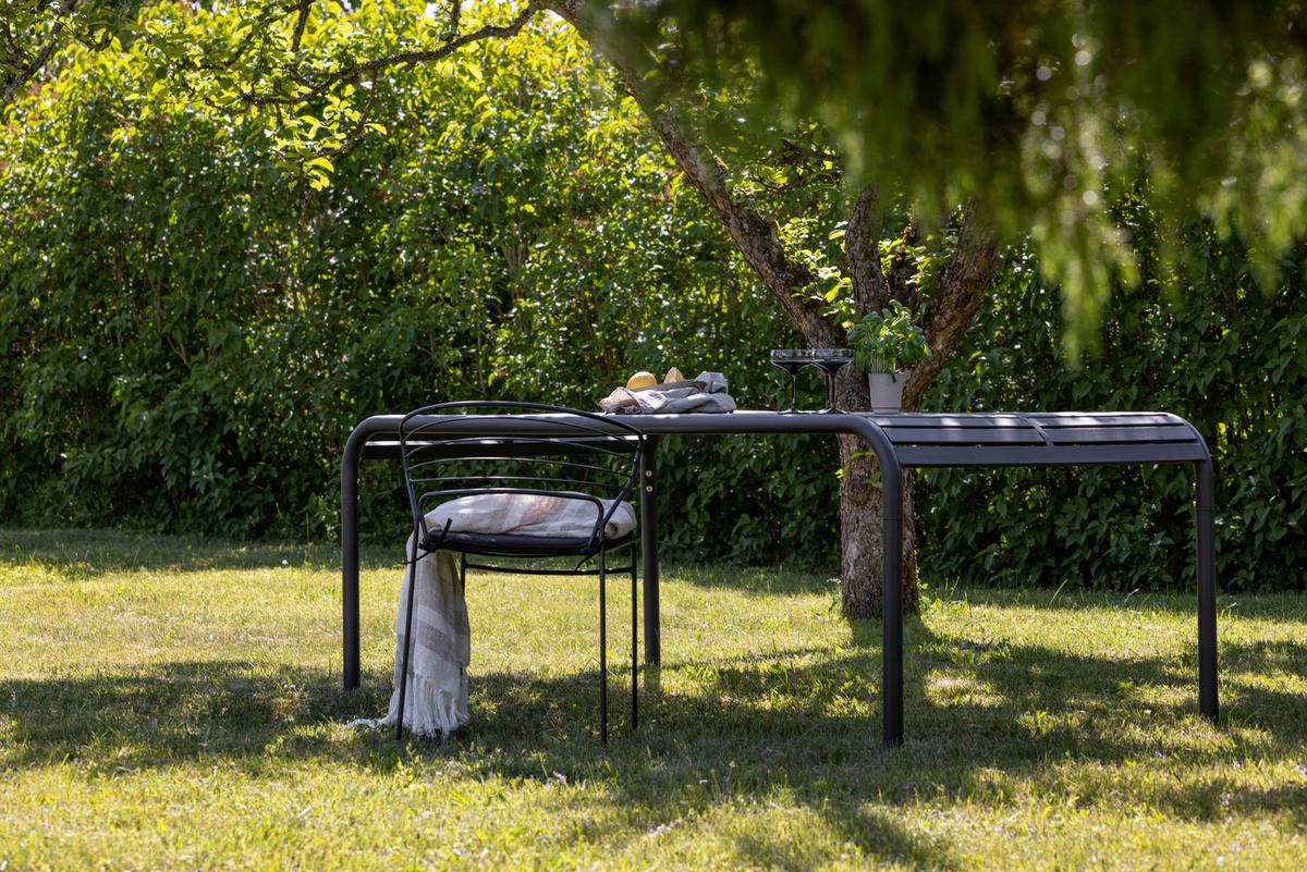 Gartentisch Borneo - Anthrazit, Basics, Metall (200/100/75cm) - Gardenson