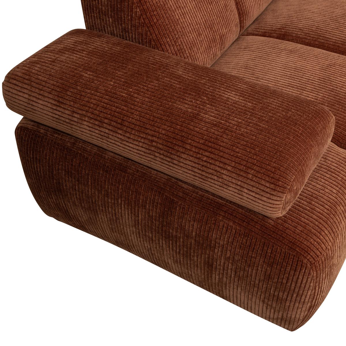 Ecksofa Mojo Rostfarben S: 310x230 Cm - Rostfarben, Design, Textil (310/230cm) - Livetastic