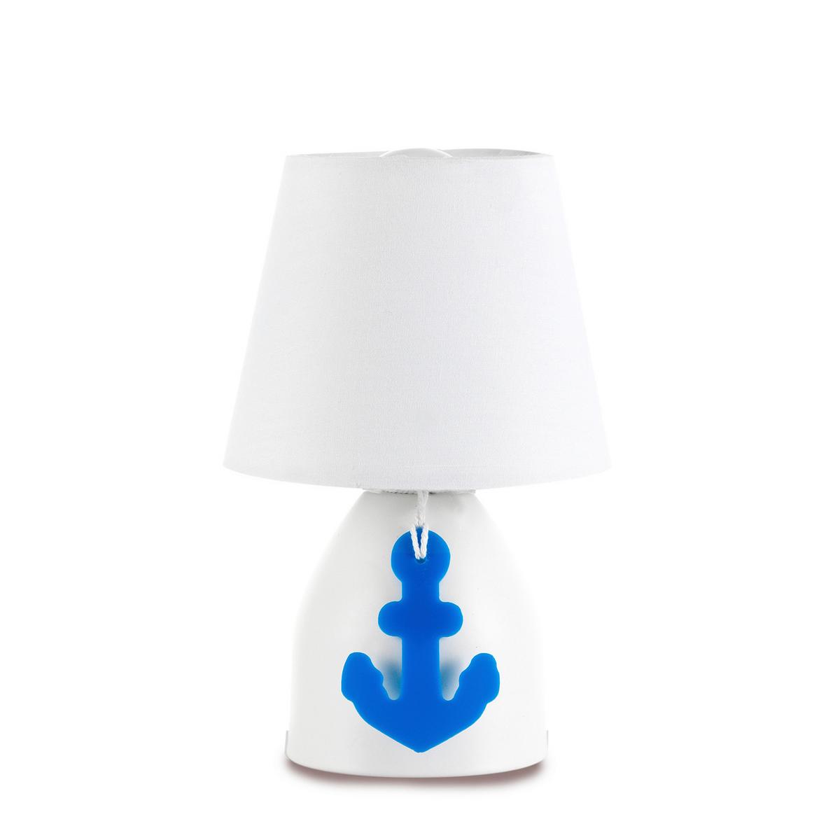 Kindertischleuchte 4968/l - Blau/Weiß, Design, Textil/Metall (13/19cm)