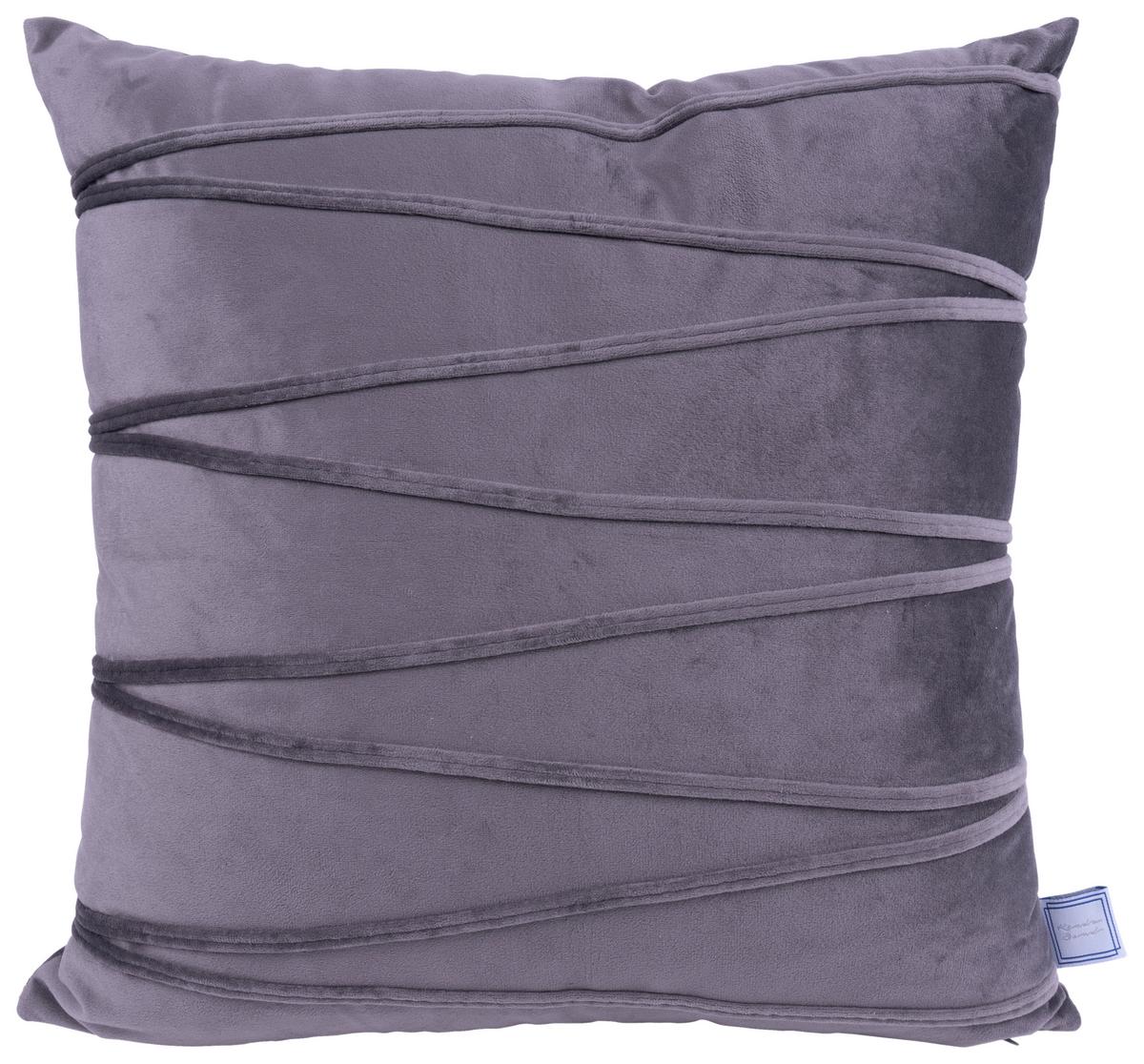 Zierkissen + Kuscheldecke Set Paulina, Graphitfarben - Graphitfarben, KONVENTIONELL, Textil (130/170/1,7cm)
