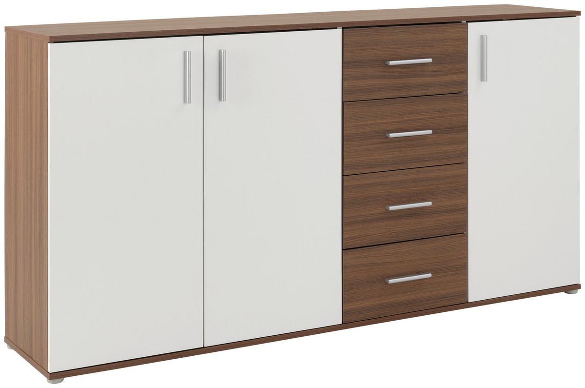 Kommode 175,8 cm Ina Nussoptik/Weiss - Eiche Artisan, MODERN, Holzwerkstoff (175,8/94,8/38,3cm)