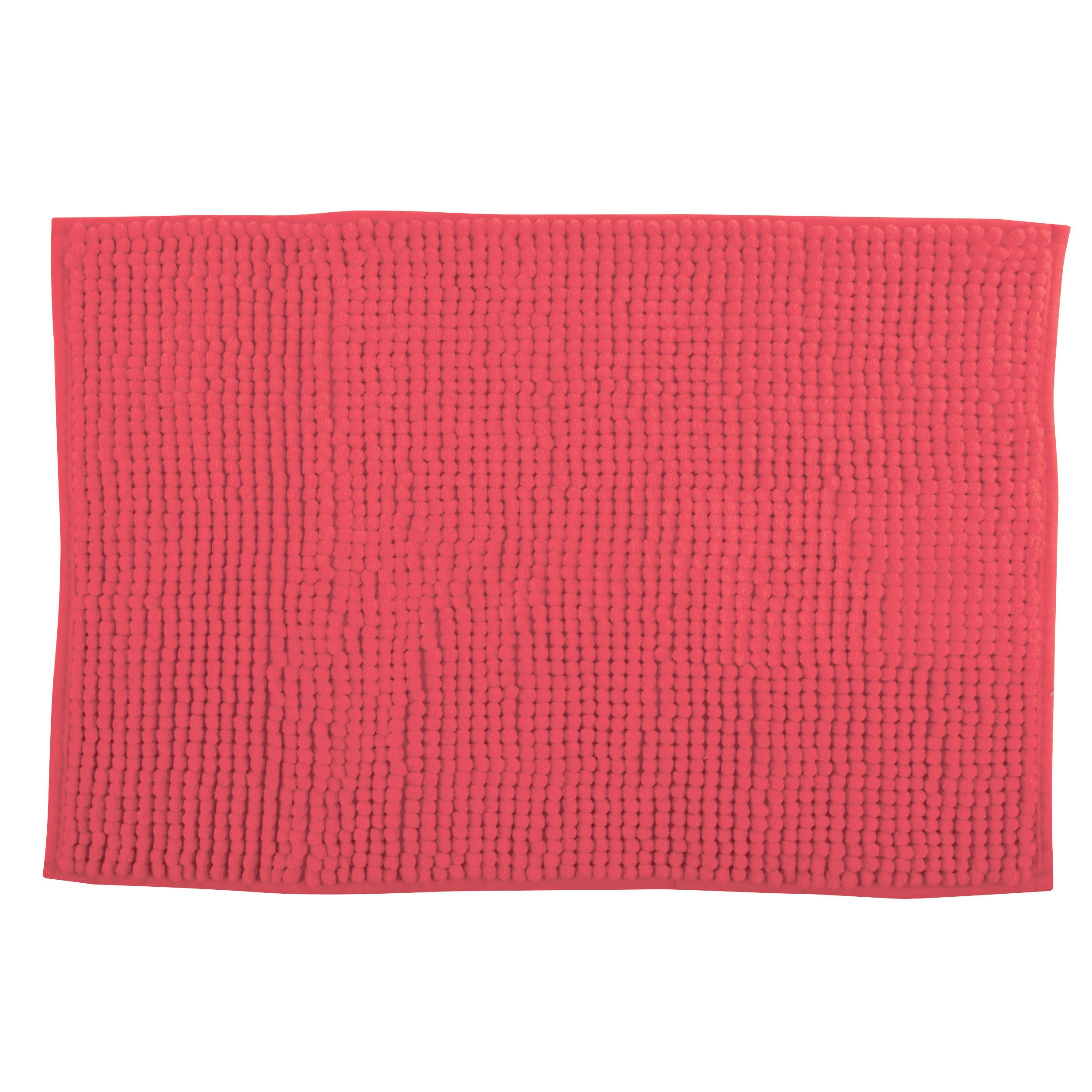 BADEMATTE CHENILLE ROT - Rot, Basics, Textil (50/80cm) - MSV